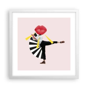 Poster in einem weißen Rahmen - Surreale Pop-Art - 40x40 cm
