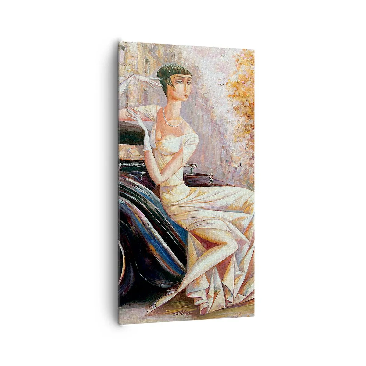 Bild auf Leinwand - Leinwandbild - Eleganz im Retro-Stil - 65x120 cm