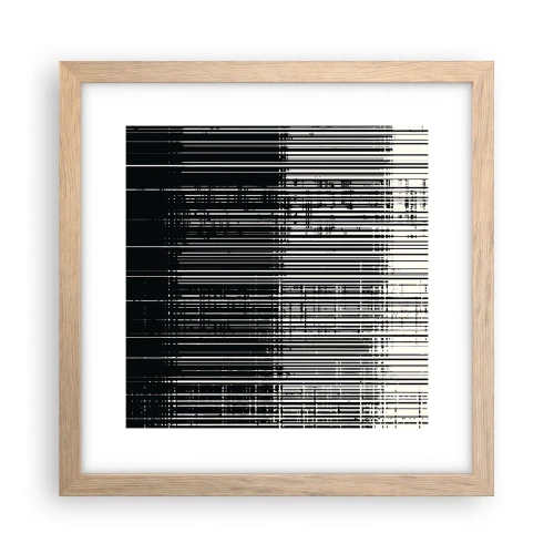 Poster in einem Rahmen aus heller Eiche - Wellen und Vibrationen - 30x30 cm