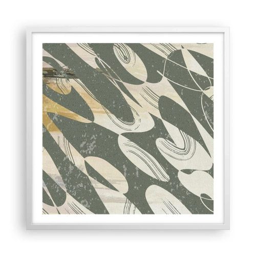 Poster in einem weißen Rahmen - Rhythmische Abstraktion - 60x60 cm