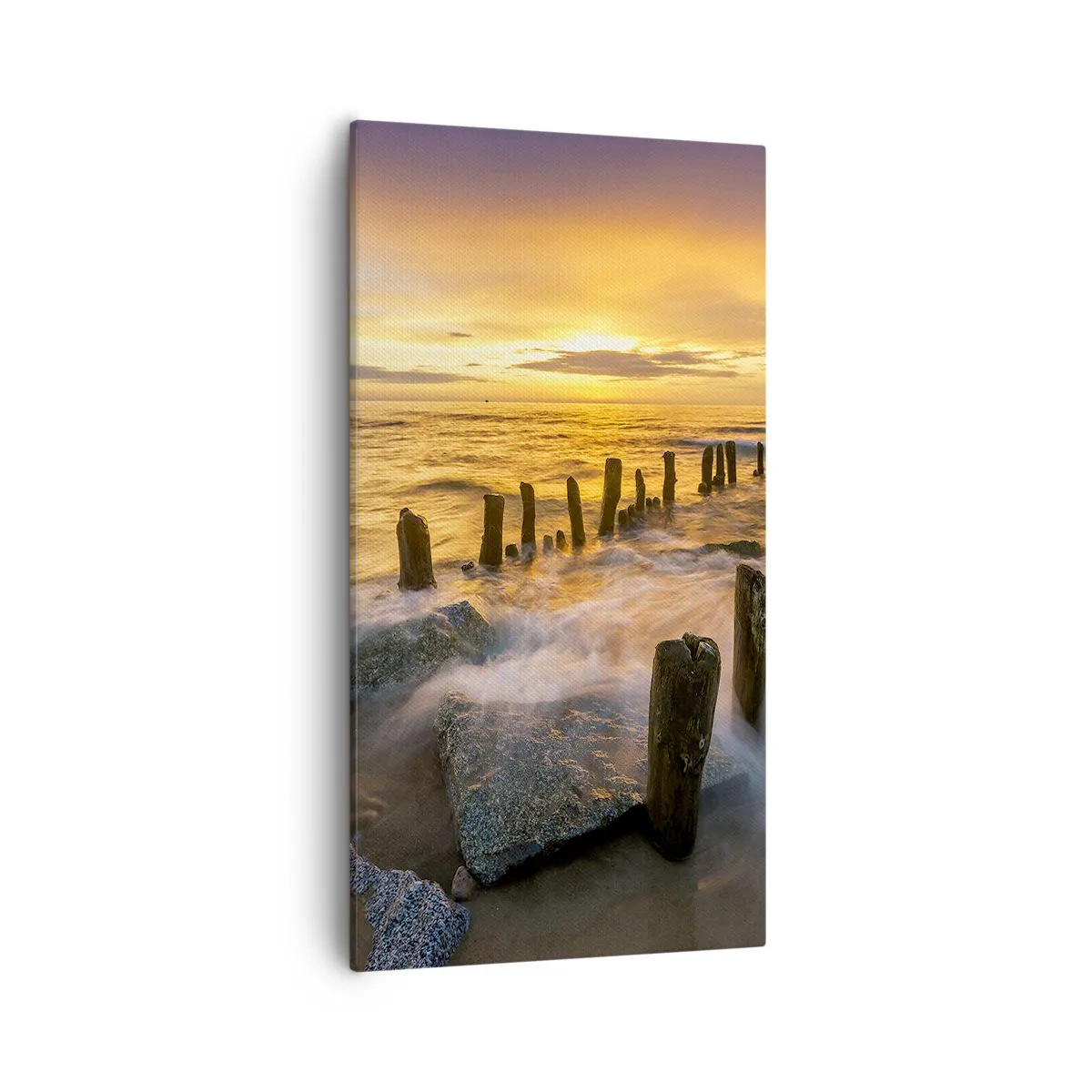 Bild auf Leinwand - Leinwandbild - Die raue Schönheit der Ostsee - 55x100 cm