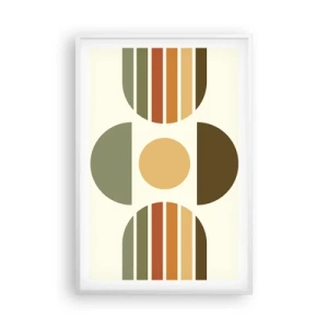 Poster in einem weißen Rahmen - In Erdtönen - 61x91 cm