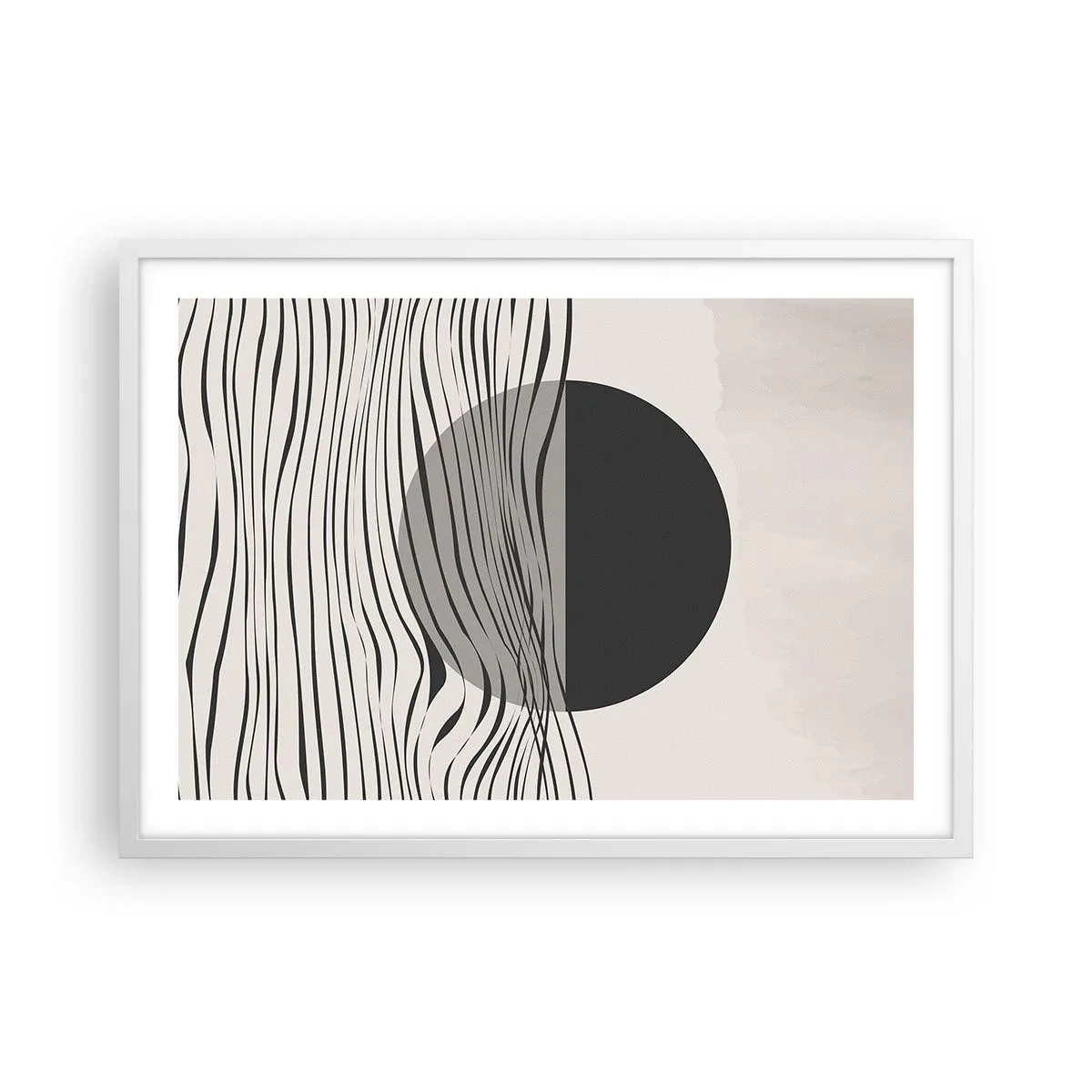Poster in einem weißen Rahmen - Halbe Komposition - 70x50 cm
