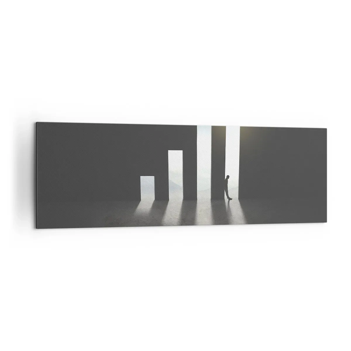 Bild auf Leinwand - Leinwandbild - Symbolisches Wachstum in Form von lichtdurchfluteten Passagen - 160x50cm - Erfolg –