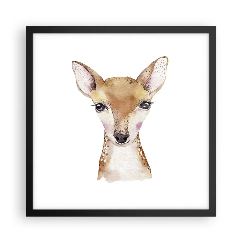 Poster in einem schwarzem Rahmen - Die Natur der Unschuld - 40x40 cm