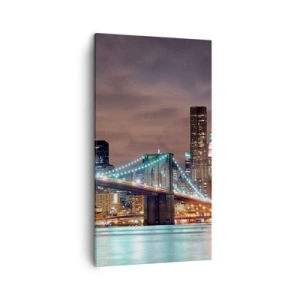 Bild auf Leinwand - Leinwandbild - Lichter der Großstadt - 45x80 cm