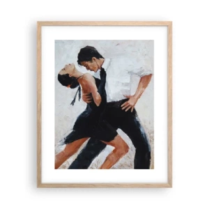 Poster in einem Rahmen aus heller Eiche - Tango meiner Träume und Träume - 40x50 cm