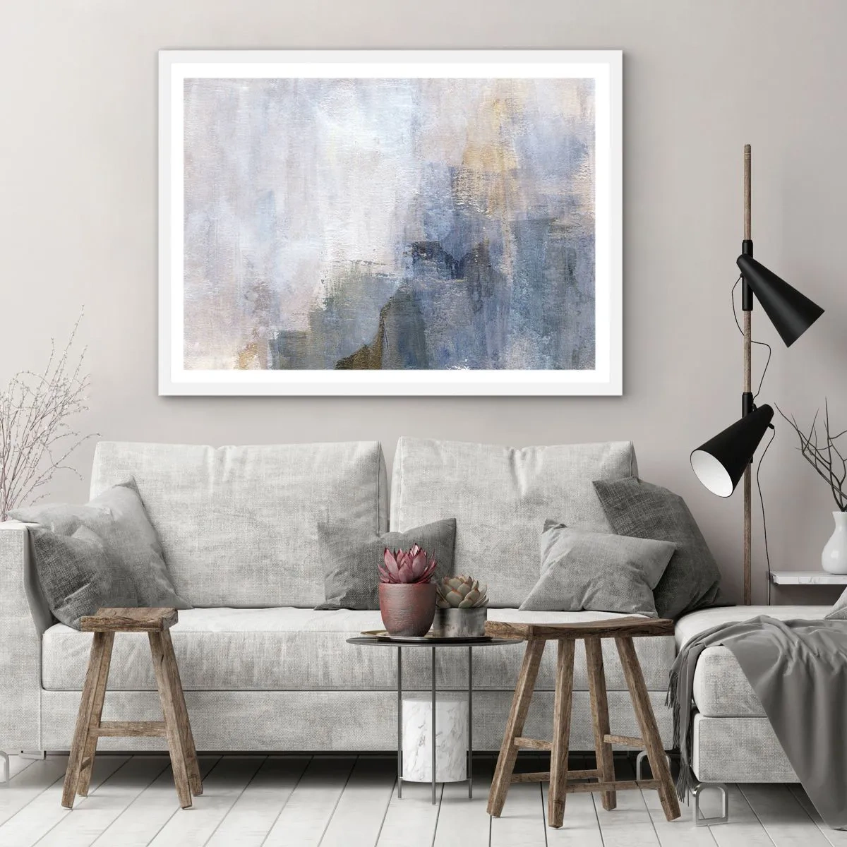 Poster in einem weißen Rahmen - Farbtöne und Akkorde - 50x40 cm