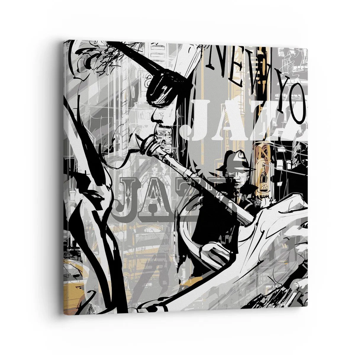 Bild auf Leinwand - Leinwandbild - Im Rhythmus von New York - 40x40 cm