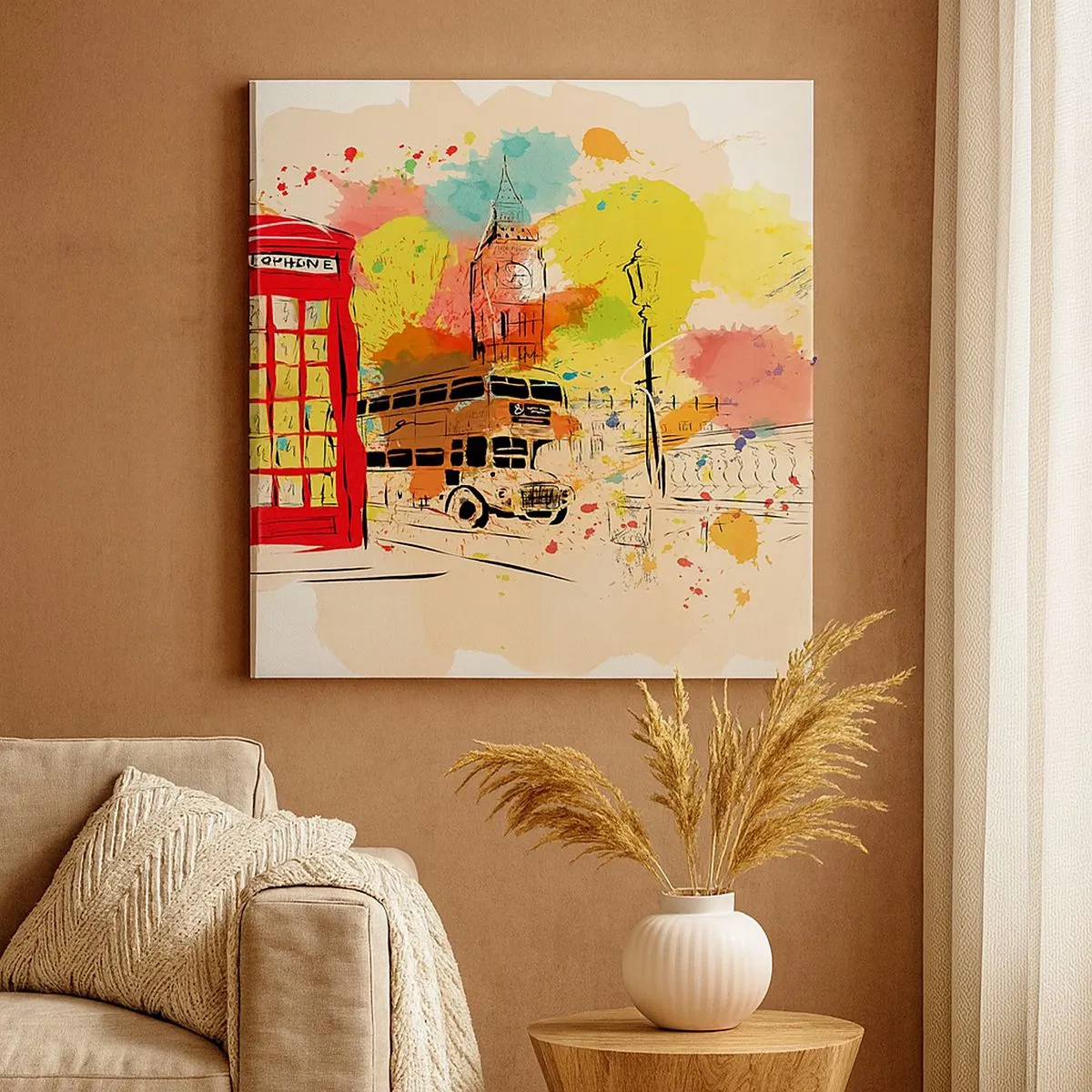 Bild auf Leinwand - Leinwandbild - Die Stadt der Vielfalt - 30x30 cm