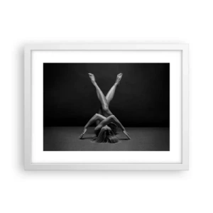 Poster in einem weißen Rahmen - Die Geometrie der Nacktheit - 40x30 cm