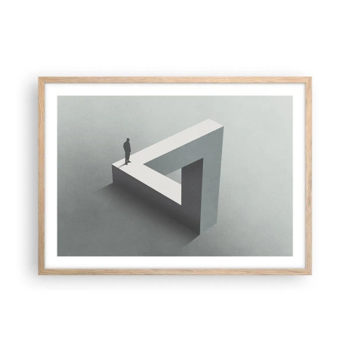 Poster in einem Rahmen aus heller Eiche - Es ist also doch möglich - 70x50 cm