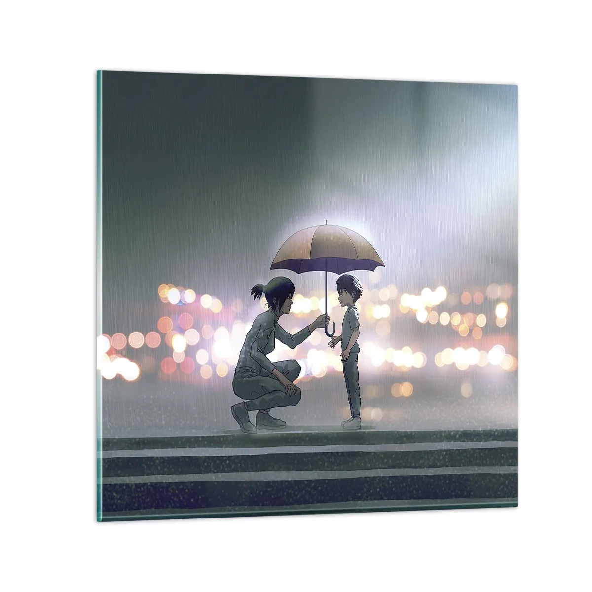 Glasbild - Bild auf glas - Und jetzt ist alles in Ordnung - 50x50 cm