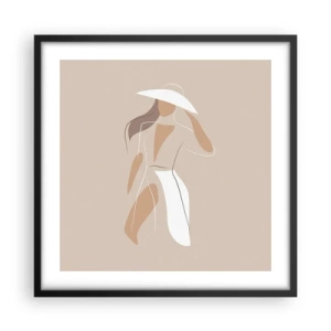 Poster in einem schwarzem Rahmen - Mode macht Spaß - 50x50 cm