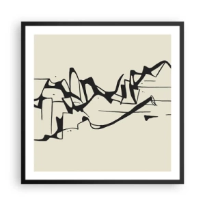 Poster in einem schwarzem Rahmen - Vielleicht eine Landschaft - 60x60 cm