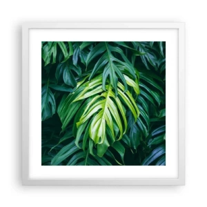 Poster in einem weißen Rahmen - Tauchen Sie ein in die Frische - 40x40 cm