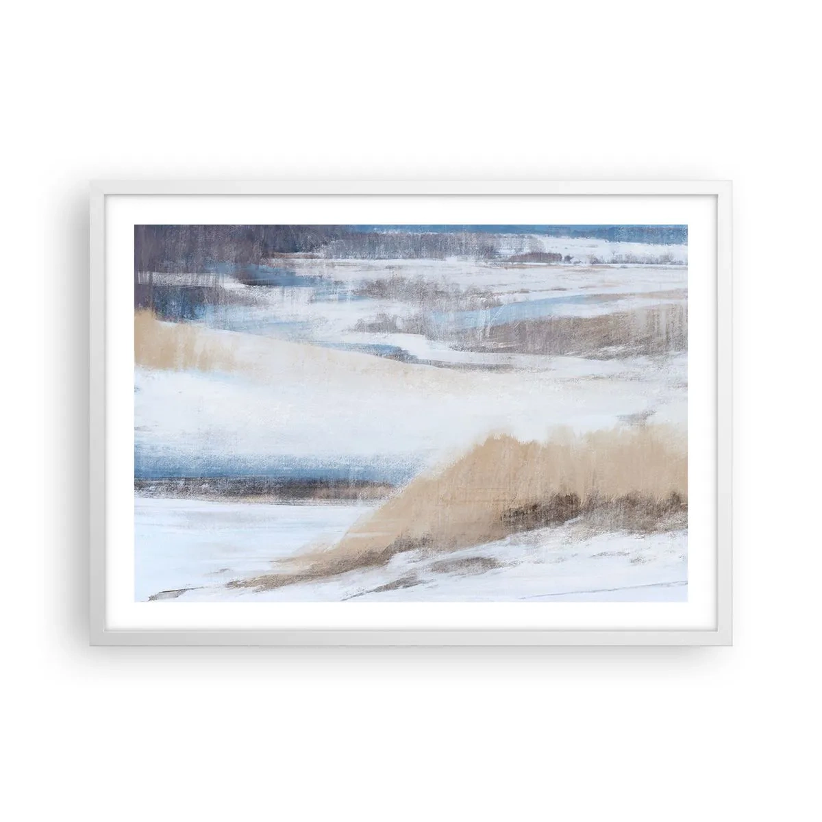 Poster in einem weißen Rahmen - Winterkomposition - 70x50 cm