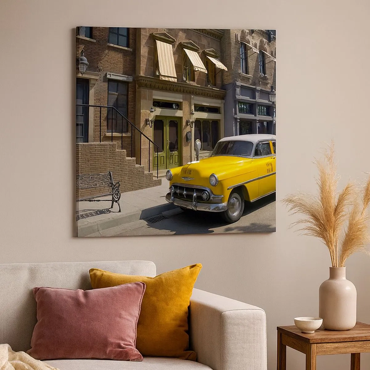 Bild auf Leinwand - Leinwandbild - Vor langer Zeit in Amerika - 30x30 cm