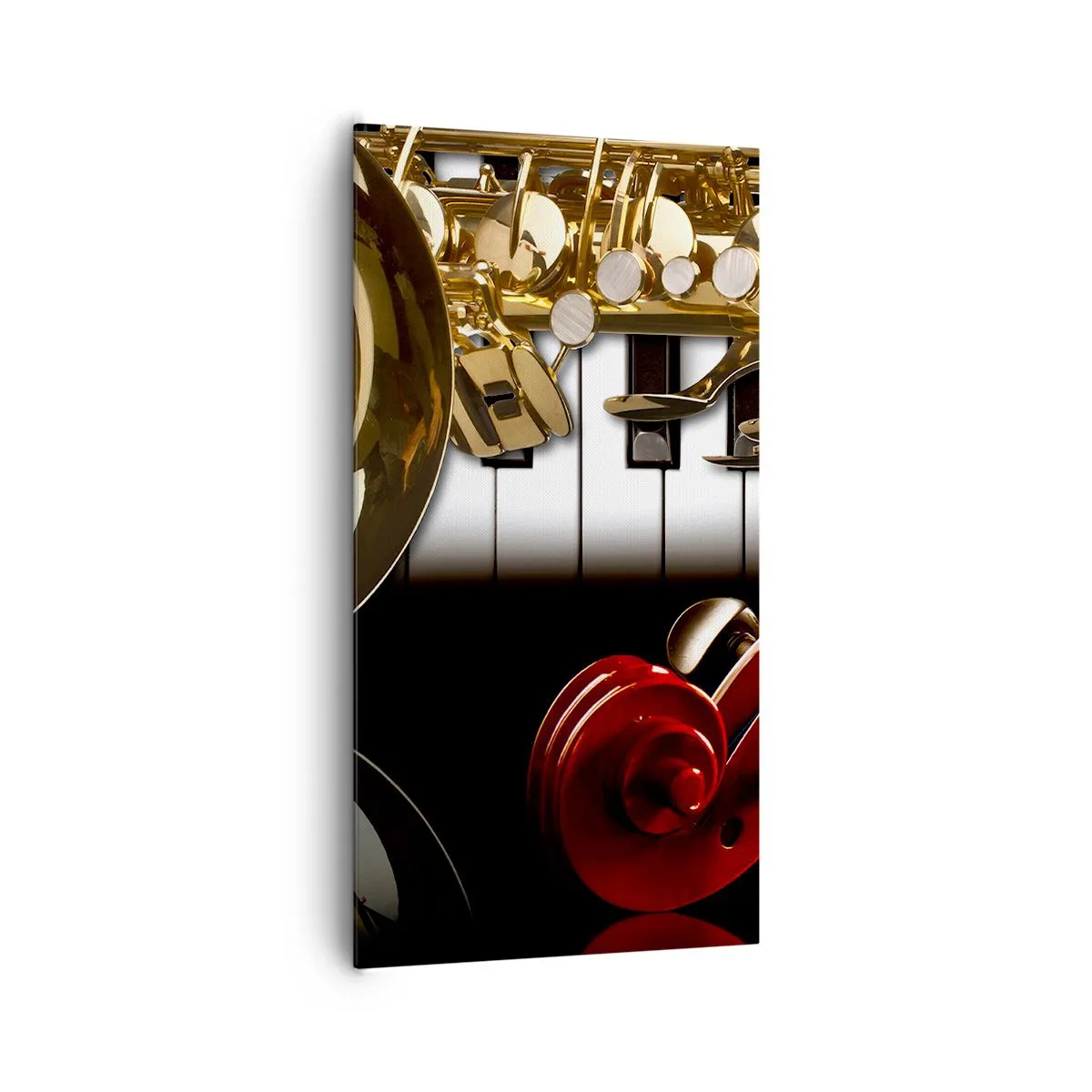 Bild auf Leinwand - Leinwandbild - Blech, Holz und Elfenbein - 65x120 cm