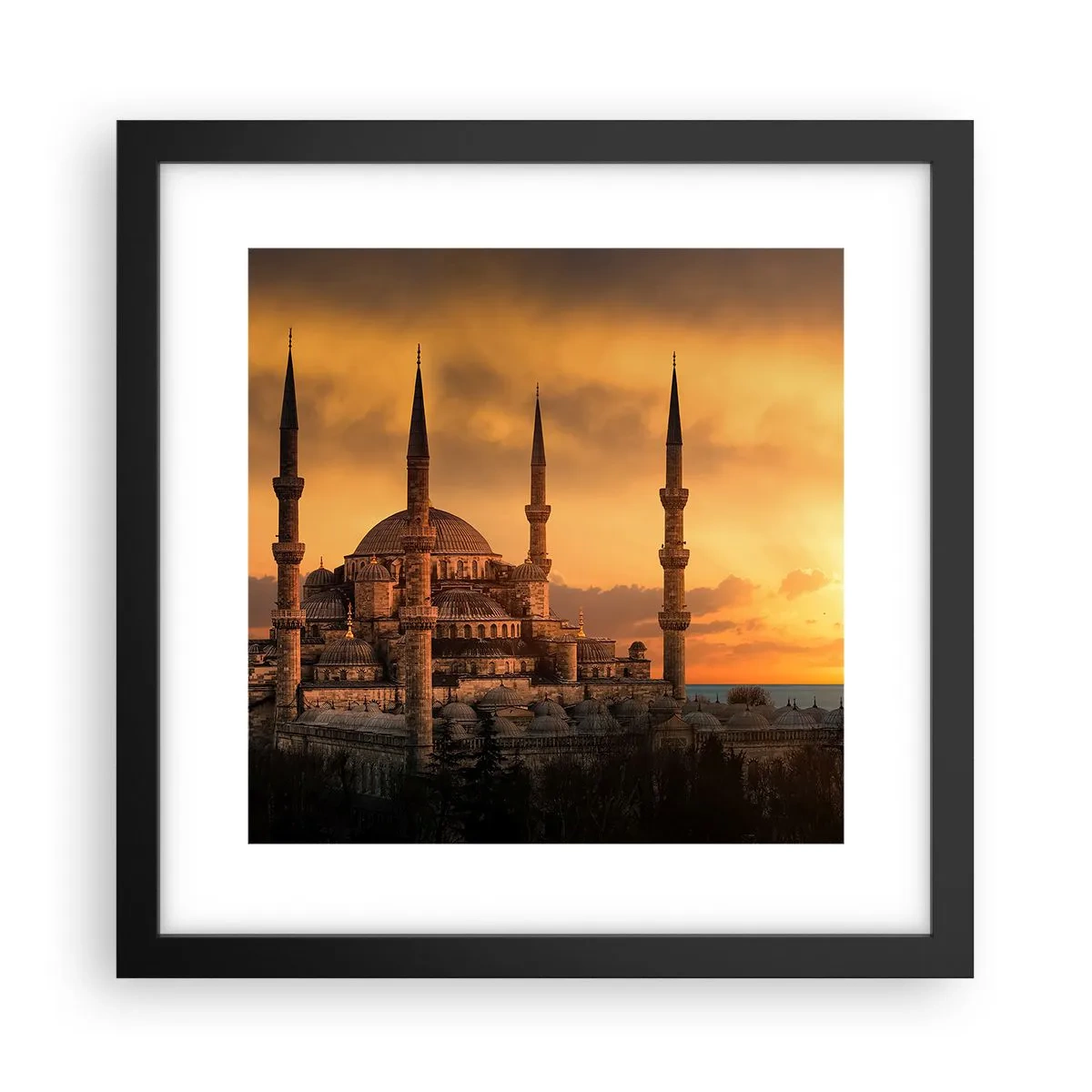 Poster in einem schwarzem Rahmen - Gott ist großartig - 30x30 cm