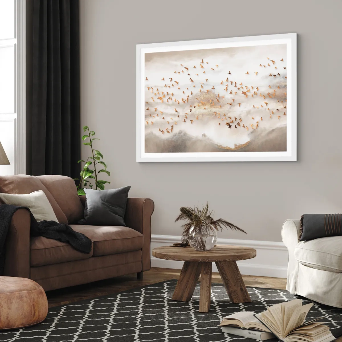 Poster in einem weißen Rahmen - Es ist schon die Zeit… - 70x50 cm