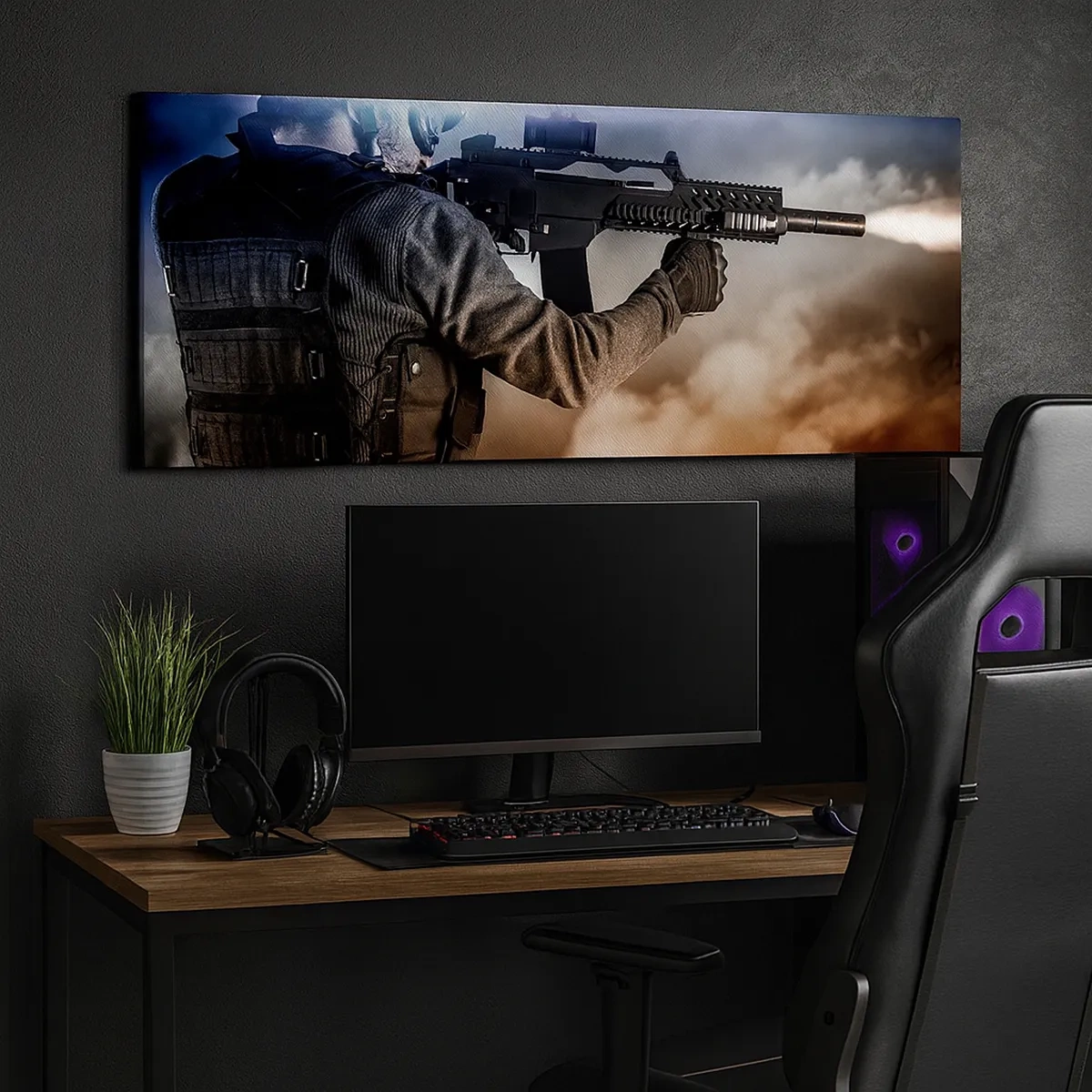 Bild auf Leinwand - Leinwandbild - Nur ein Held - 30x30 cm