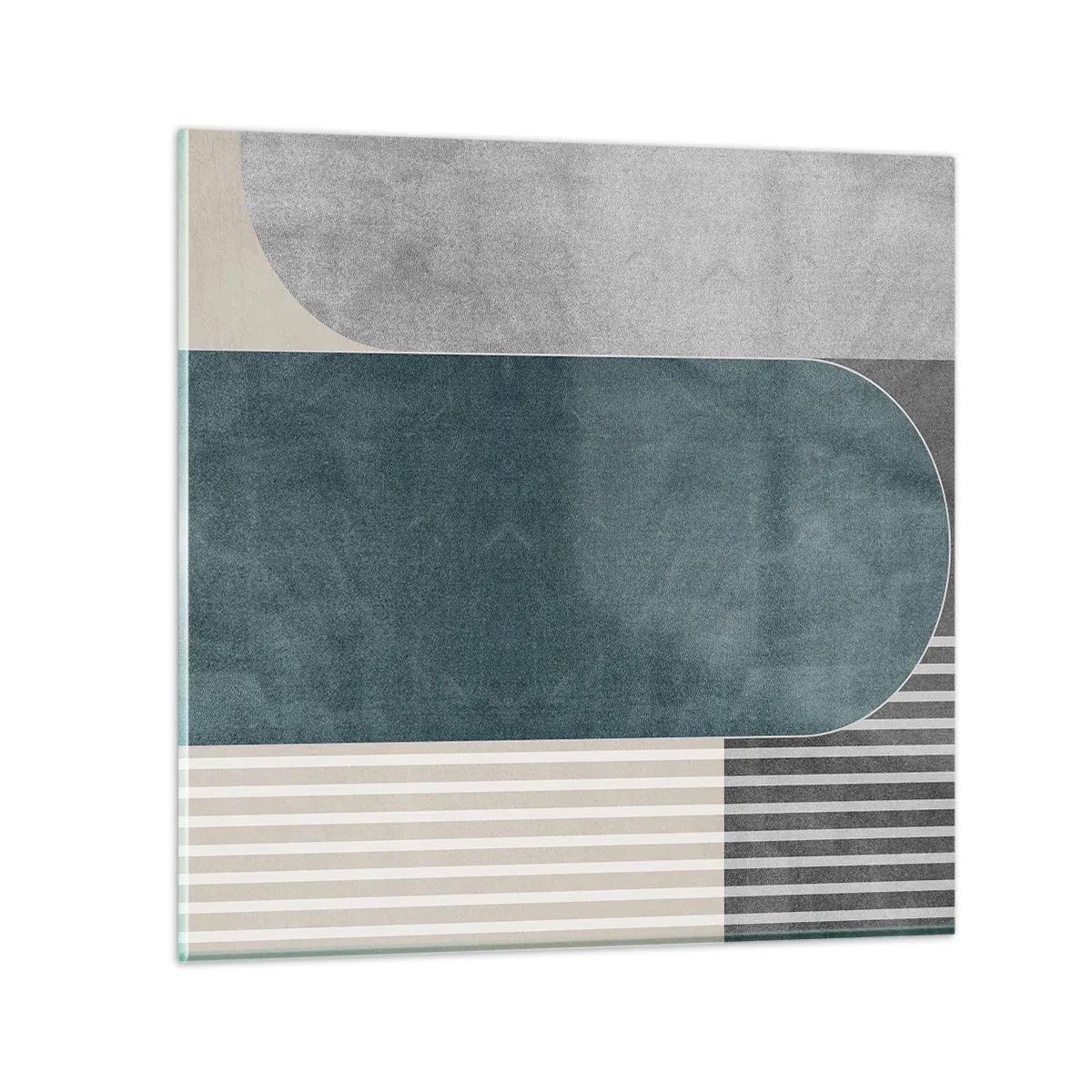 Glasbild - Bild auf glas - Komposition auf der Ebene - 40x40 cm