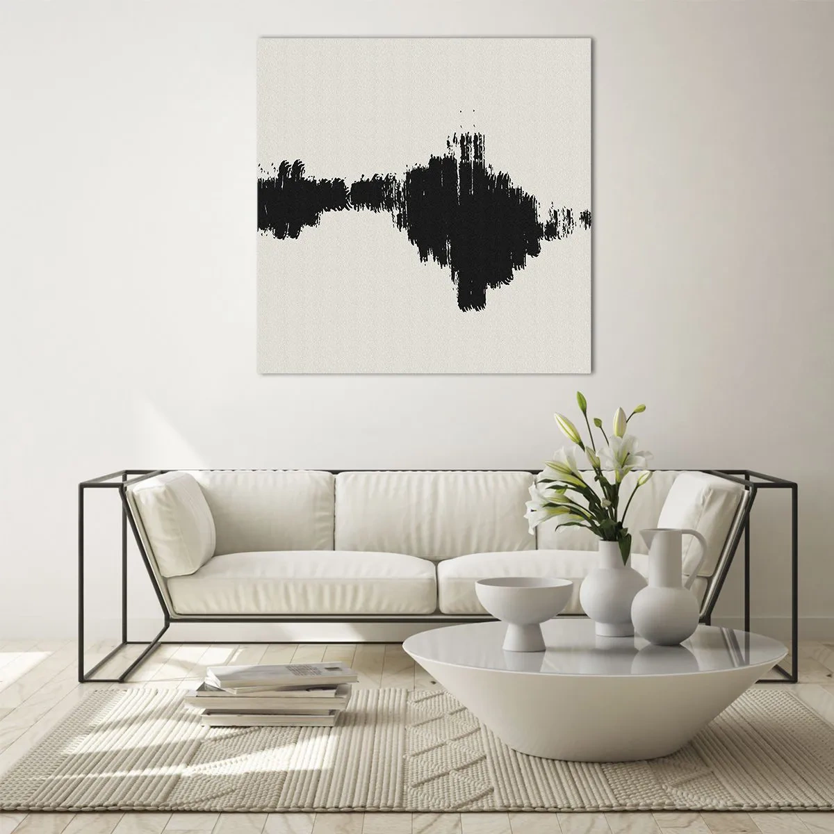 Glasbild - Bild auf glas - Schwingungen der Fantasie - 70x70 cm