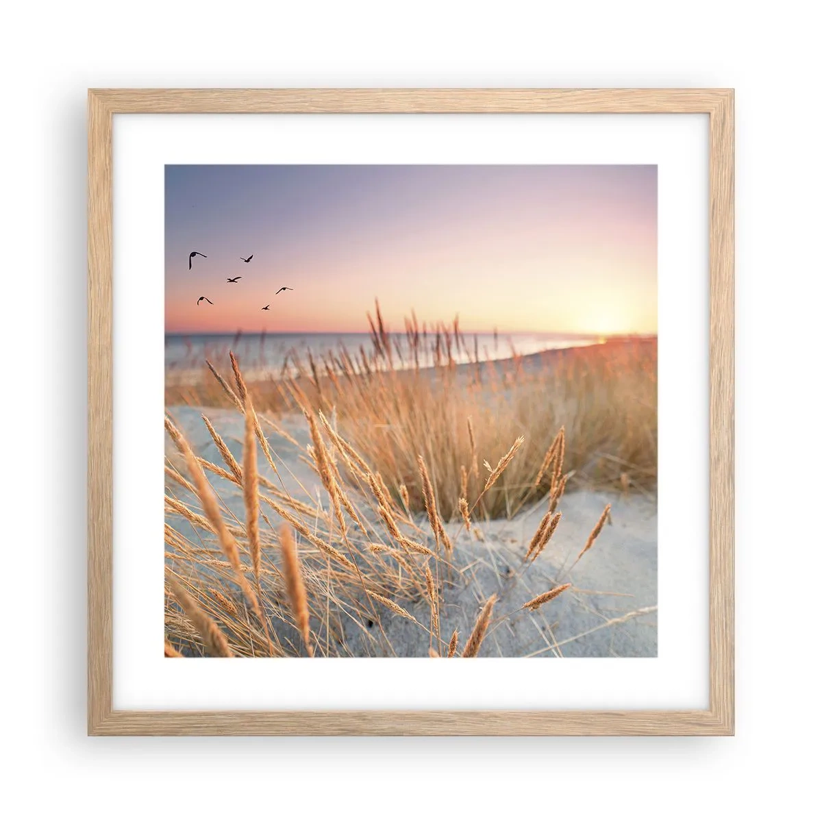 Poster in einem Rahmen aus heller Eiche - Das baltische Wiegenlied - 40x40 cm