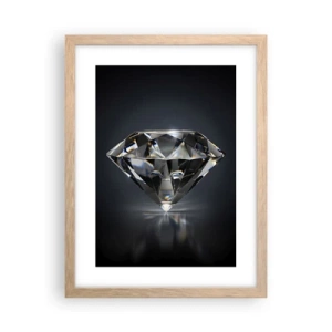 Poster in einem Rahmen aus heller Eiche - Beste Freundin - 30x40 cm