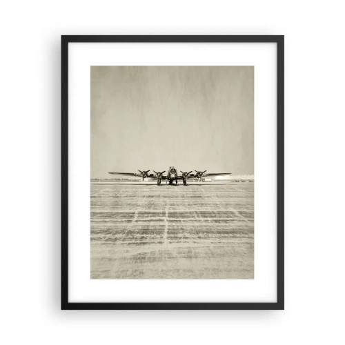 Poster in einem schwarzem Rahmen - Wie immer bereit - 40x50 cm