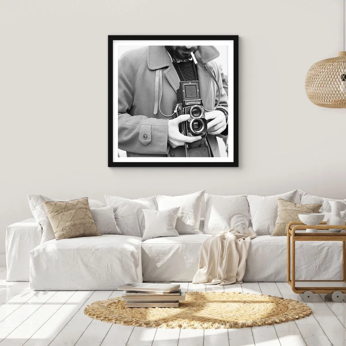 Poster in einem schwarzem Rahmen - Retro-Stil - 50x50 cm