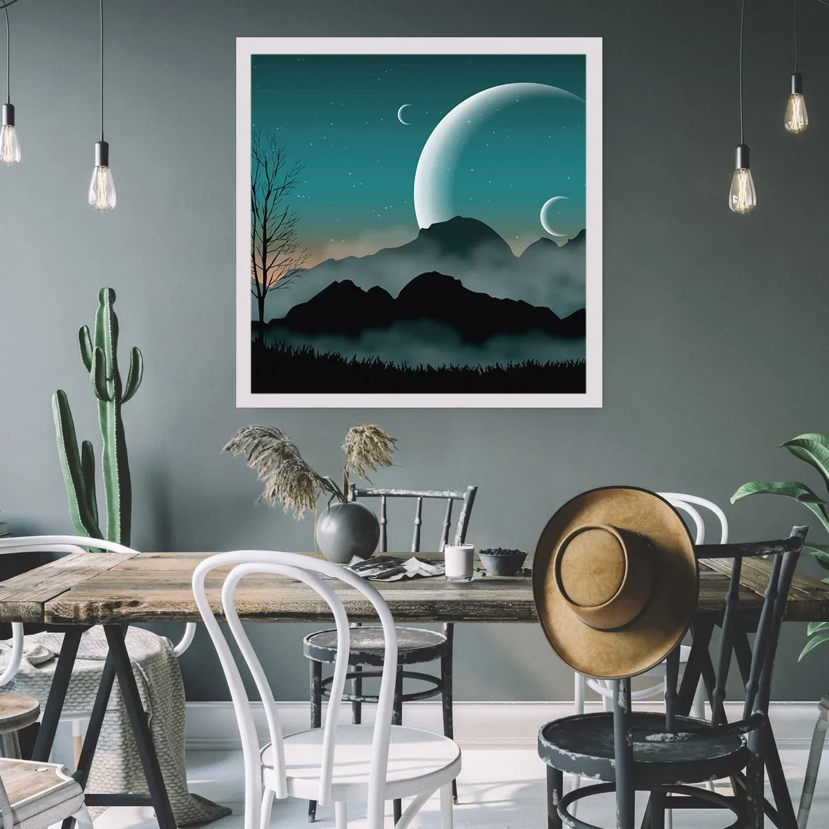 Poster - Karneval in der Sternenacht - 40x40 cm