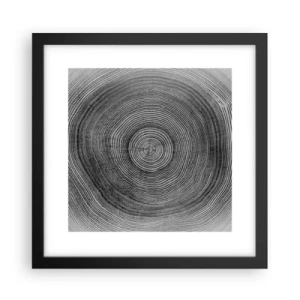 Poster in einem schwarzem Rahmen - Zeichen der Zeit - 30x30 cm