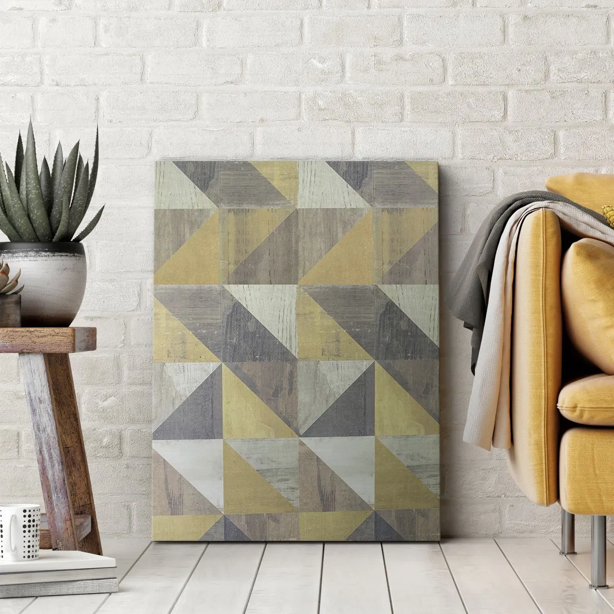 Bild auf Leinwand - Leinwandbild - Am Winkel des Dreiecks - 45x80 cm
