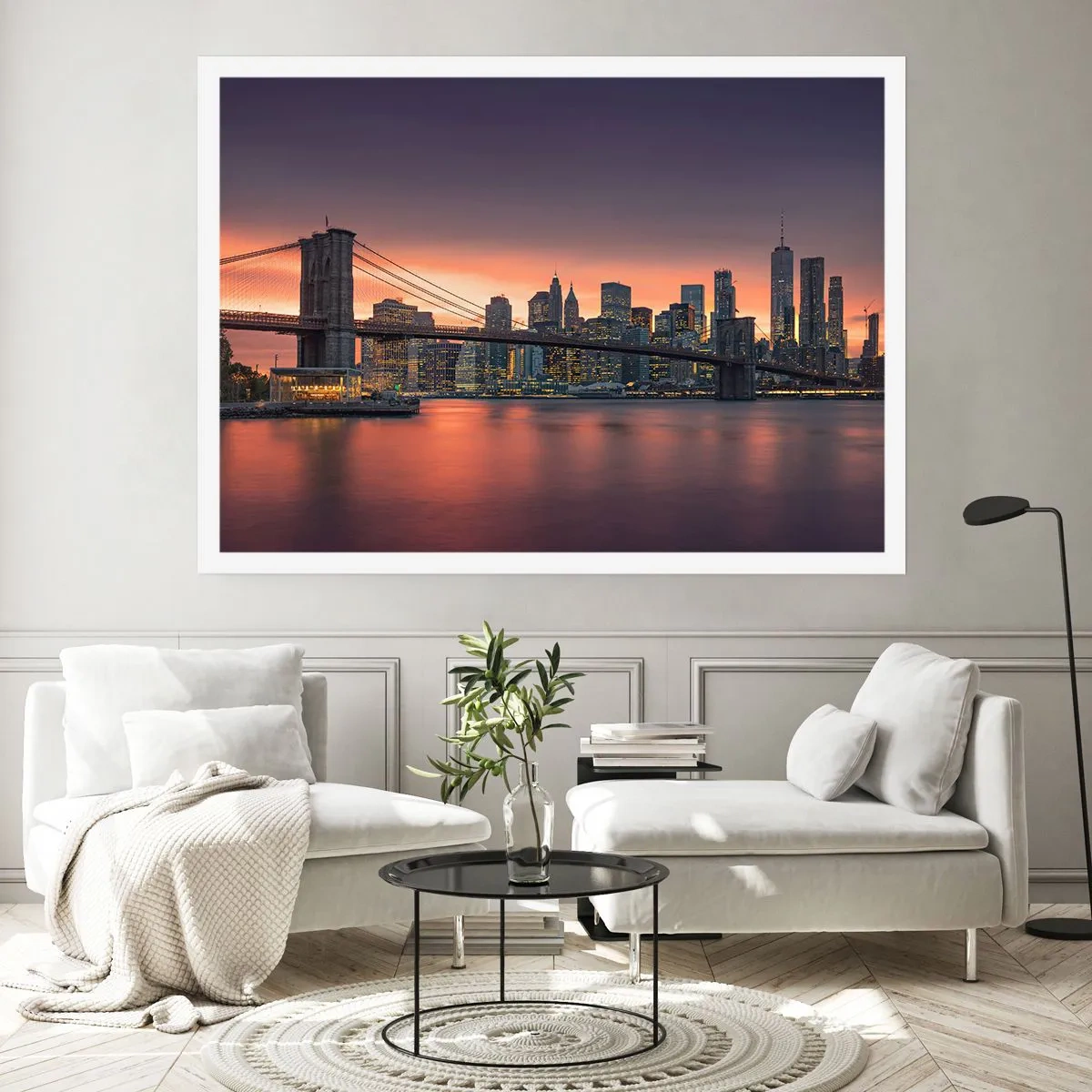 Poster - Eingetaucht in lila Stille - 91x61 cm