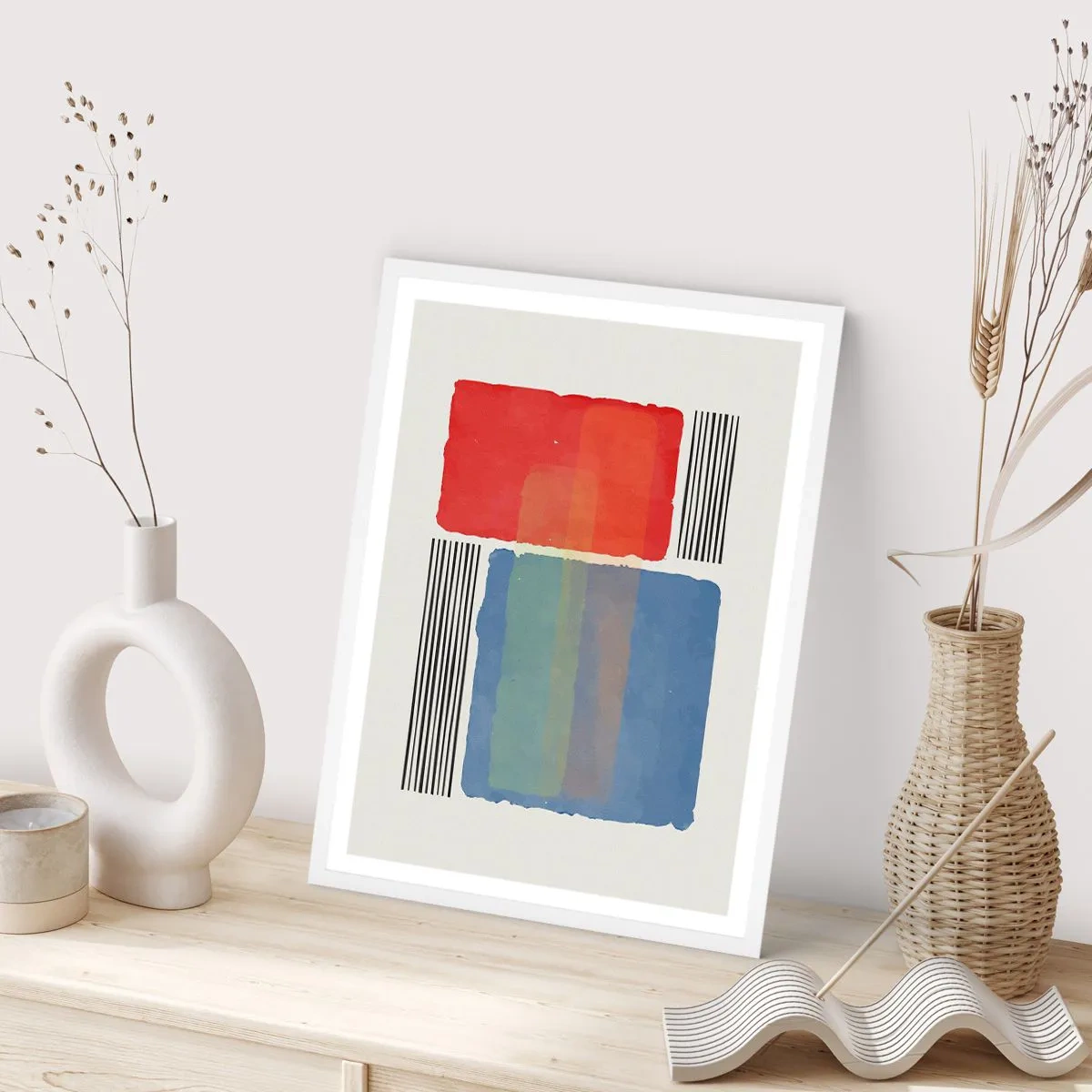 Poster in einem weißen Rahmen - Der Geist und der Buchstabe der Geometrie - 30x40 cm