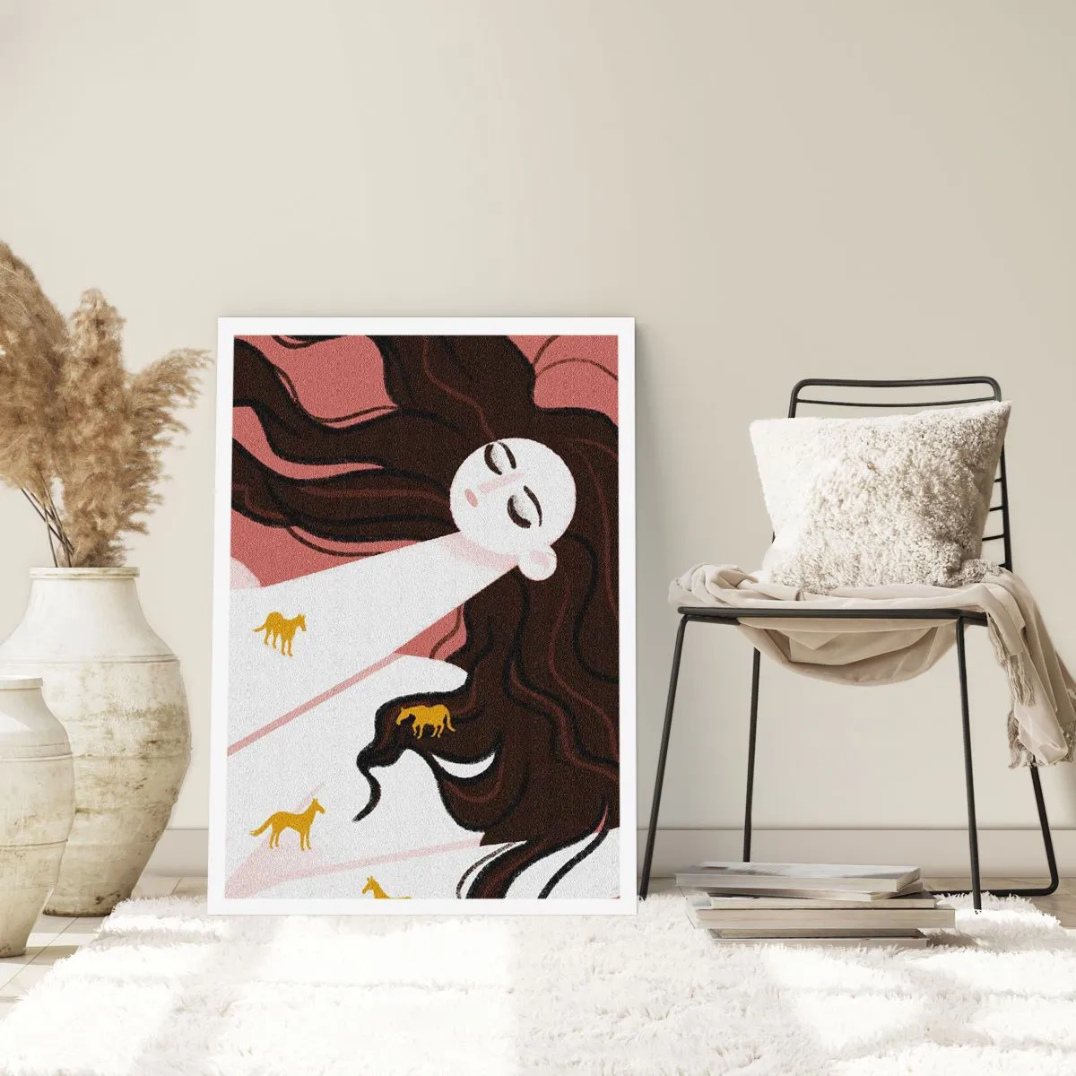 Poster - Traum von einem goldenen Pferd - 40x50 cm