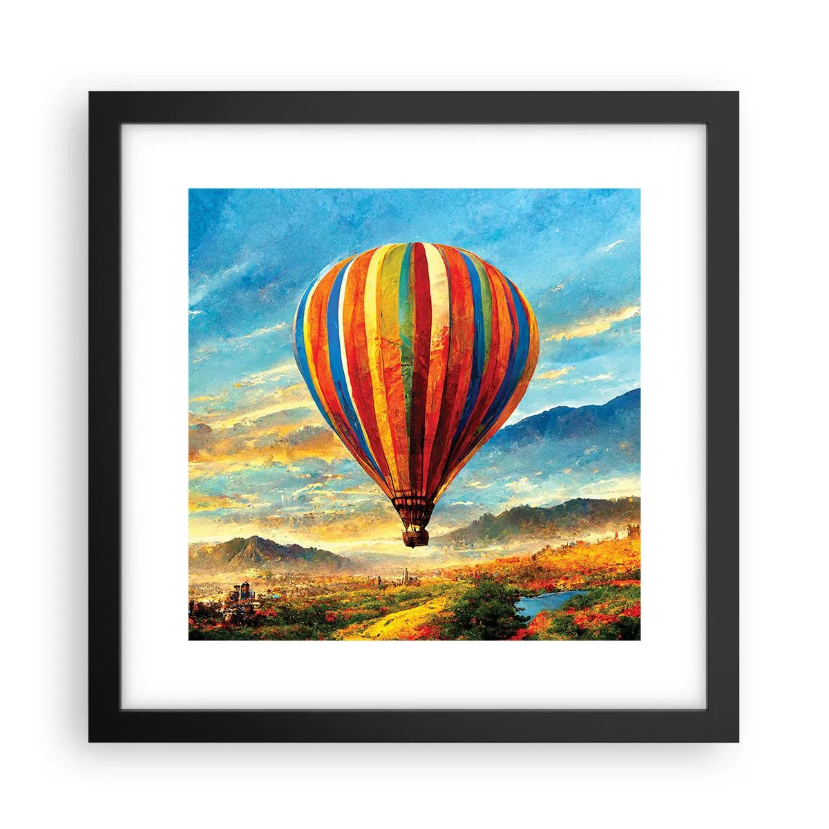 Poster in einem schwarzem Rahmen - In der Stille sieht man mehr - 30x30 cm