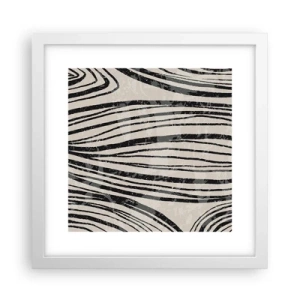 Poster in einem weißen Rahmen - Linienpool - 30x30 cm