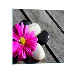 Glasbild - Bild auf glas - Ruhe auf dem Pier - 70x70 cm