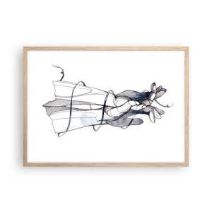 Poster in einem Rahmen aus heller Eiche - Touch-Studie - 70x50 cm