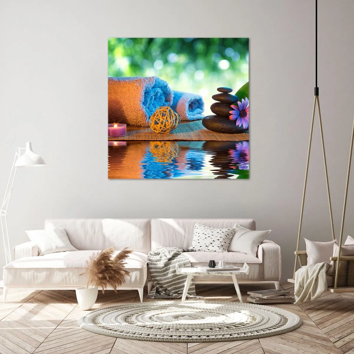 Bild auf Leinwand - Leinwandbild - Zeit für den Körper - 60x60 cm