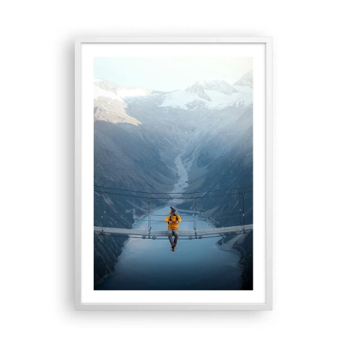 Poster in einem weißen Rahmen - Entzückt in der Schwebe - 50x70 cm