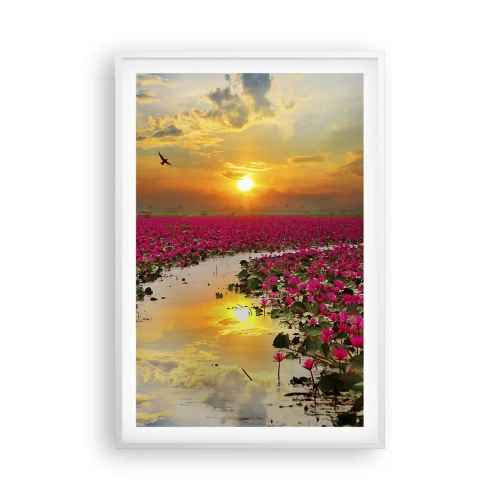 Poster in einem weißen Rahmen - Das geheime Leben des Sees - 61x91 cm