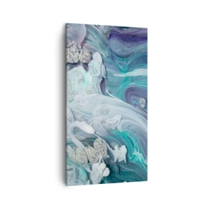 Bild auf Leinwand - Leinwandbild - Strömungen von Himmelblau - 45x80 cm