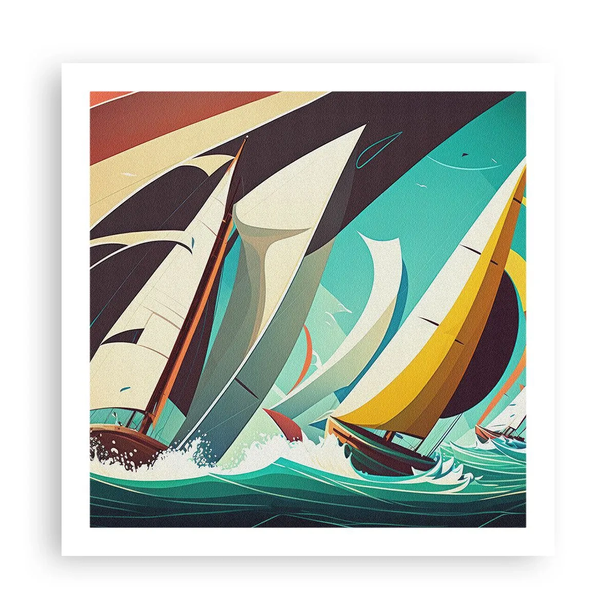 Poster - Viel Glück mit den Elementen - 60x60 cm