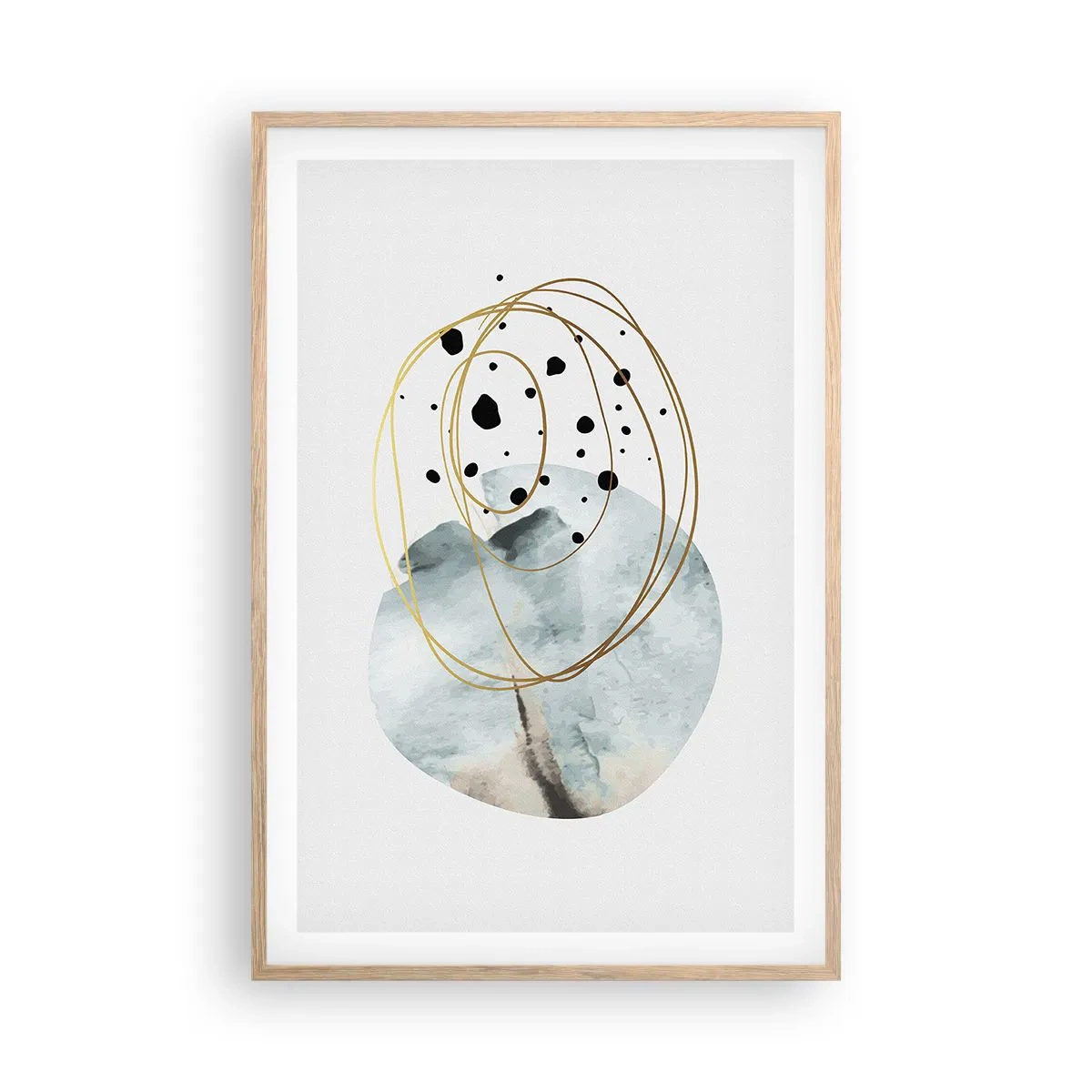 Poster in einem Rahmen aus heller Eiche - Vom Weltraum umarmt - 61x91 cm