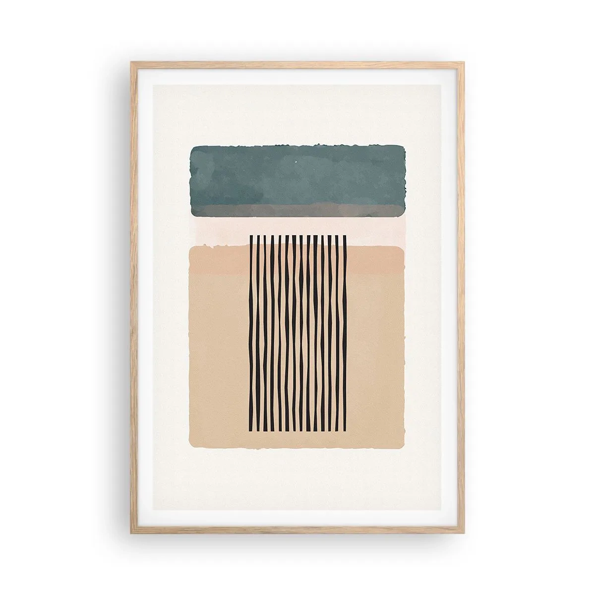 Poster in einem Rahmen aus heller Eiche - Alles ist in Ordnung - 70x100 cm