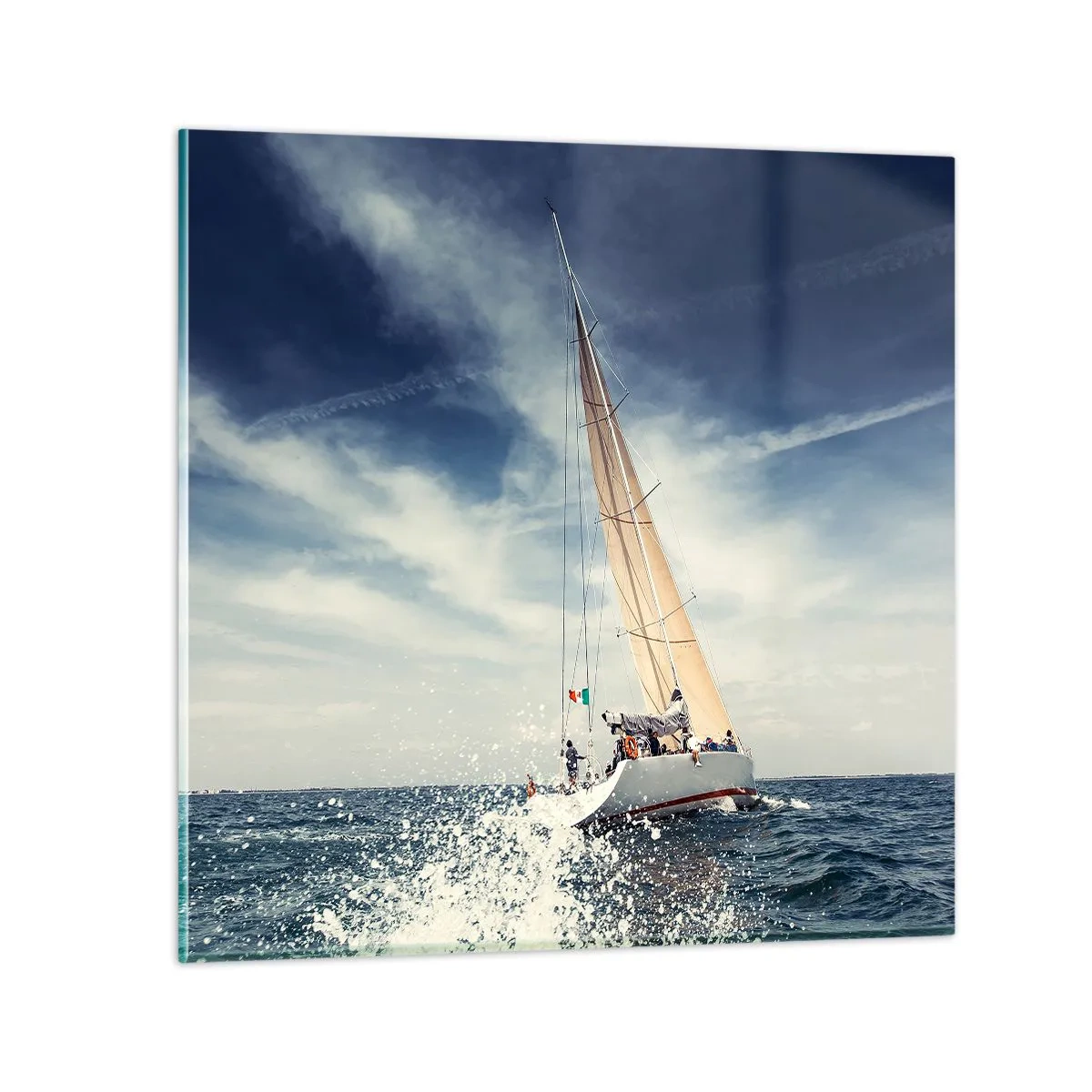 Glasbild - Bild auf glas - Sie werden uns nicht einholen! - 40x40 cm